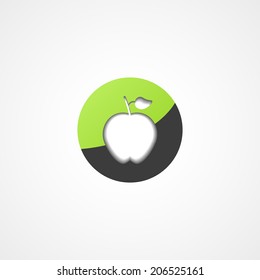 Apple web icon on white background