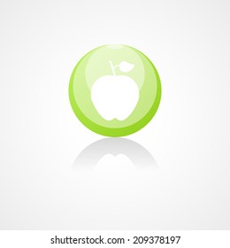 Apple web icon on white background