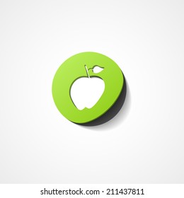 Apple web icon on white background