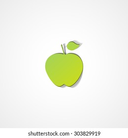 Apple web icon on white background