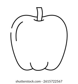 apple whole one line icon vector. apple whole one sign. isolated contour symbol black illustration
