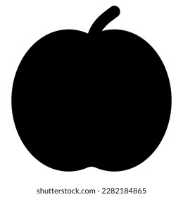 manzana del estilo de icono sólido del día de la salud mundial