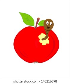 apple with worm