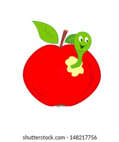 apple with worm