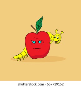 Apple and worm
