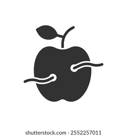 Símbolo de signo de icono de gusano de Apple