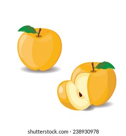 Apple yellow sweet vector 3