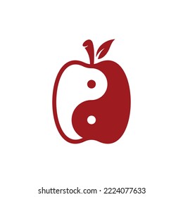 Apple Yin Yang Creative Logo Design