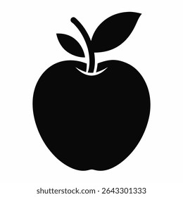 Appleberry Fruit Silhouette icon on white background