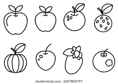 appleberry line art illustration perfect for home design.eps