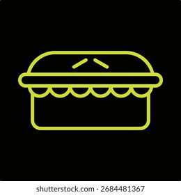 Applepie trendy beautiful green design useful creative vector Illustration art colorful background.eps