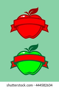 Apples with banners
