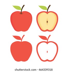りんご 断面 のイラスト素材 画像 ベクター画像 Shutterstock