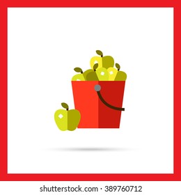 Apples in bucket
