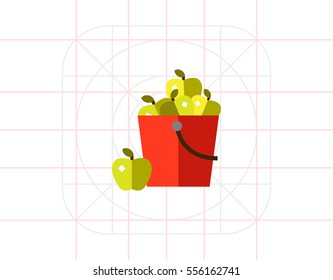 Apples in bucket