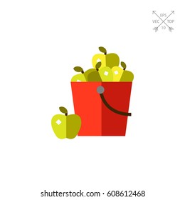 Apples in bucket