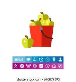 Apples in bucket