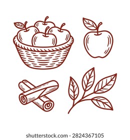 Apples cinnamon sticks 