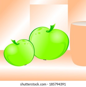 Apples and a Cup of illustration
