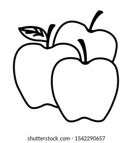 Apples design, Fruit healthy organic food sweet and nature theme Vector illustration