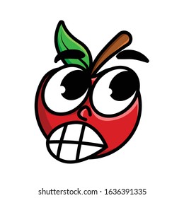 Apple's expression was angry, strange, hesitant