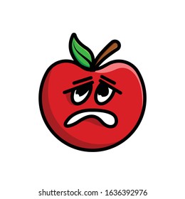 Apple's expression was disappointed, sad