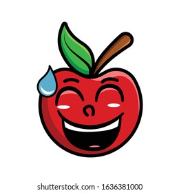 Apple's expression was smiling, surprised, annoyed