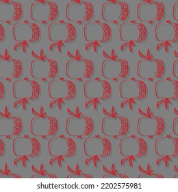apples fruit vector seamless pattern