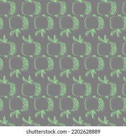 apples fruit vector seamless pattern