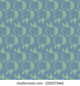 apples fruit vector seamless pattern