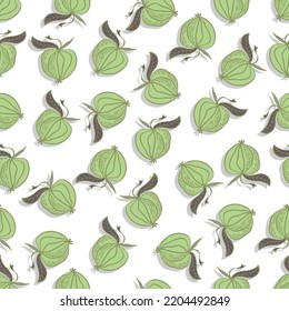 apples fruit vector seamless pattern
