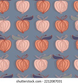 apples fruit vector seamless pattern