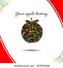 Apple's history.Vector illustration drawn idea