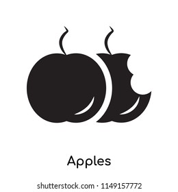 Apples icon vector isolated on white background for your web and mobile app design, Apples logo concept