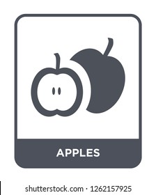 apples icon vector on white background, apples trendy filled icons from Thanksgiving collection, apples simple element illustration