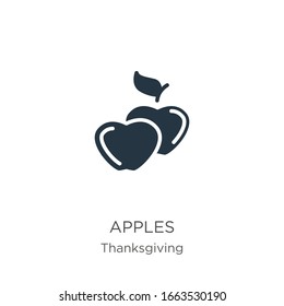 Apples icon vector. Trendy flat apples icon from thanksgiving collection isolated on white background. Vector illustration can be used for web and mobile graphic design, logo, eps10