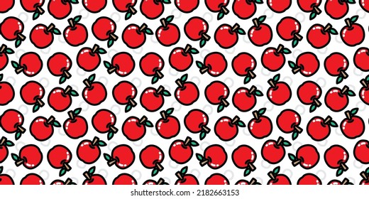 Apples illustration background. Seamless pattern. Vector. 