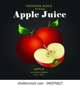 apples juice label