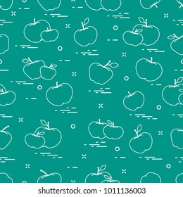 Apples juicy fruit. Seamless pattern. Design for announcement, advertisement, banner or print.