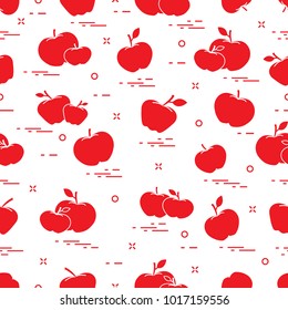 Apples juicy fruit. Seamless pattern. Design for announcement, advertisement, banner or print.
