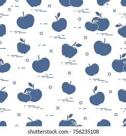 Apples juicy fruit. Seamless pattern. Design for announcement, advertisement, banner or print.