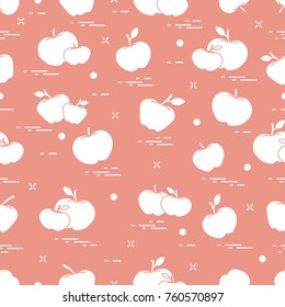 Apples juicy fruit. Seamless pattern. Design for announcement, advertisement, banner or print.
