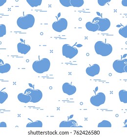 Apples juicy fruit. Seamless pattern. Design for announcement, advertisement, banner or print.
