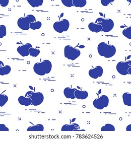 Apples juicy fruit. Seamless pattern. Design for announcement, advertisement, banner or print.