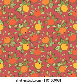 Apples with leaves background .vector illustration