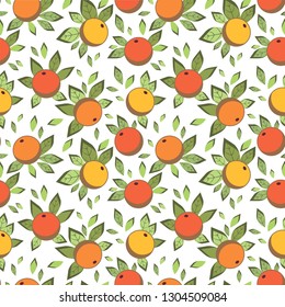 Apples with leaves background .vector illustration