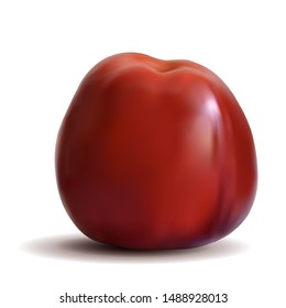 Apples mesh tool. Fresh, nutritious, tasty apple. Delicious and healthy dessert. Elements for label design. Vector illustration. 