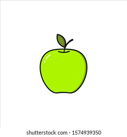 Apples, modern apple designs with flat design styles, green apples