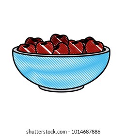 Apples on bowl