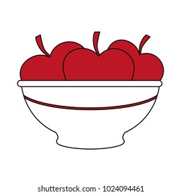 Apples on bowl